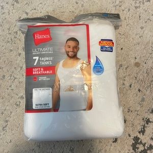 MENS Hanes tagless tanks. Never opened! Size XL